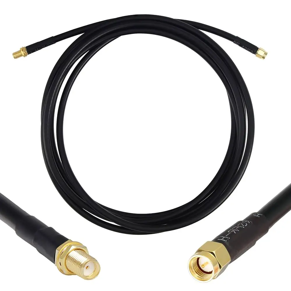 10Ft - Double Shielded Coaxial Extension Cable - SMA-M To SMA-F